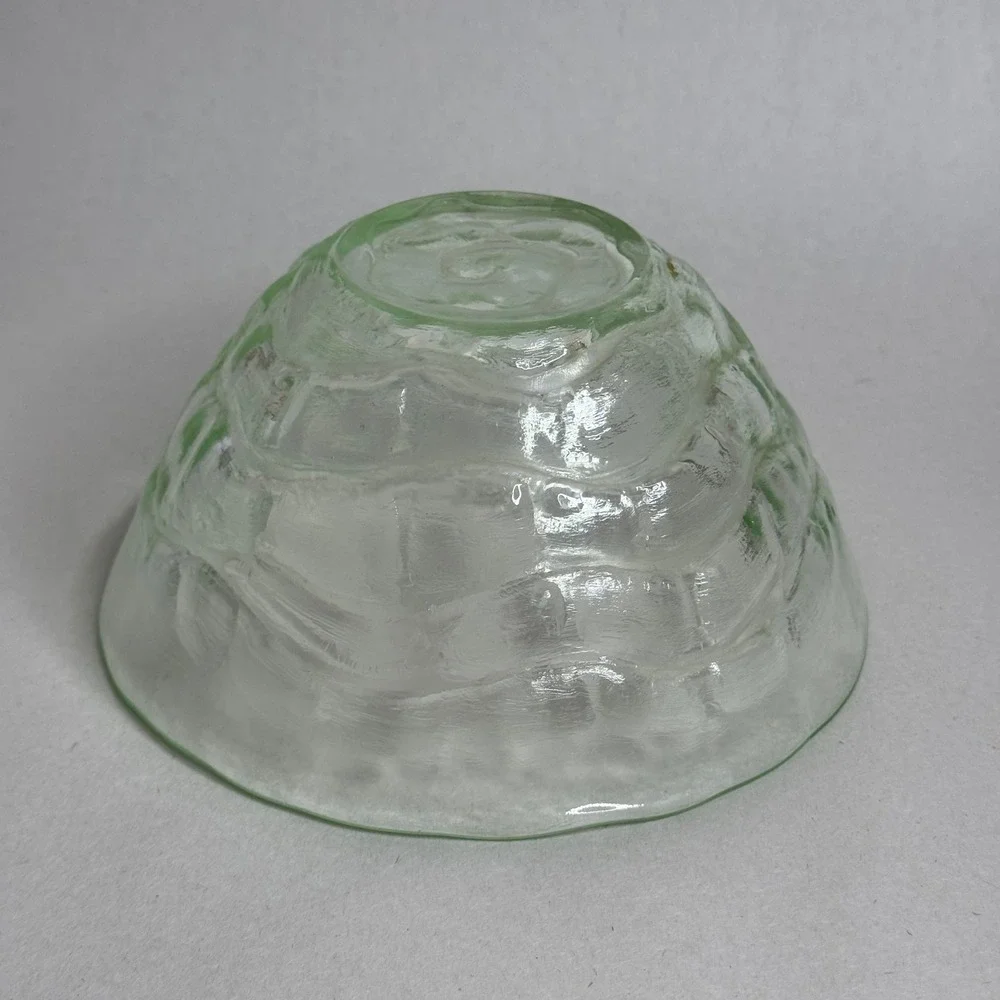 Vintage Light Green Textured Glass 6